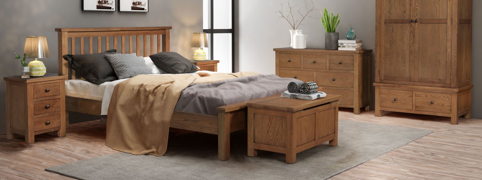 Bristol rustic oak bedroom furniture